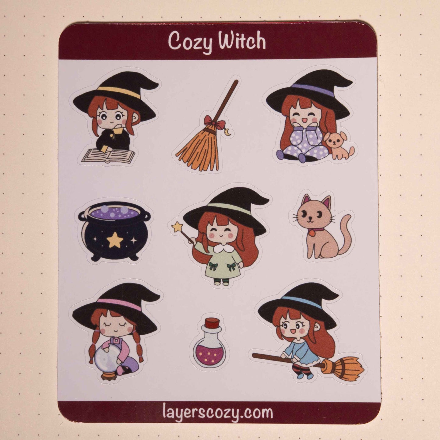 Cozy Witch Sticker Sheet