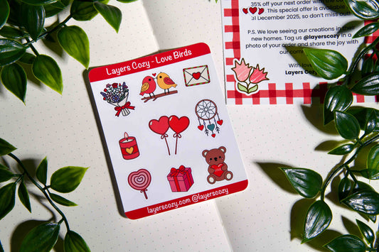 Love Birds Sticker Sheet