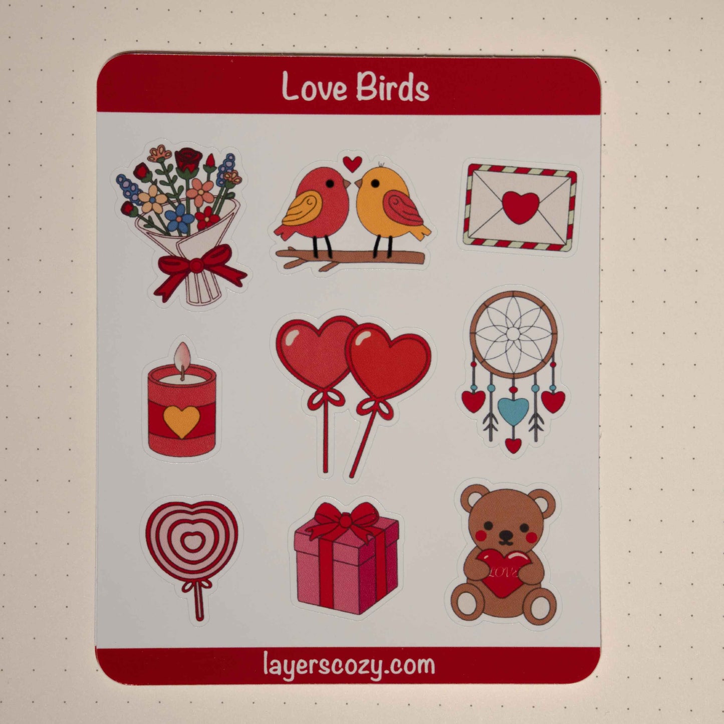 Love Birds Sticker Sheet