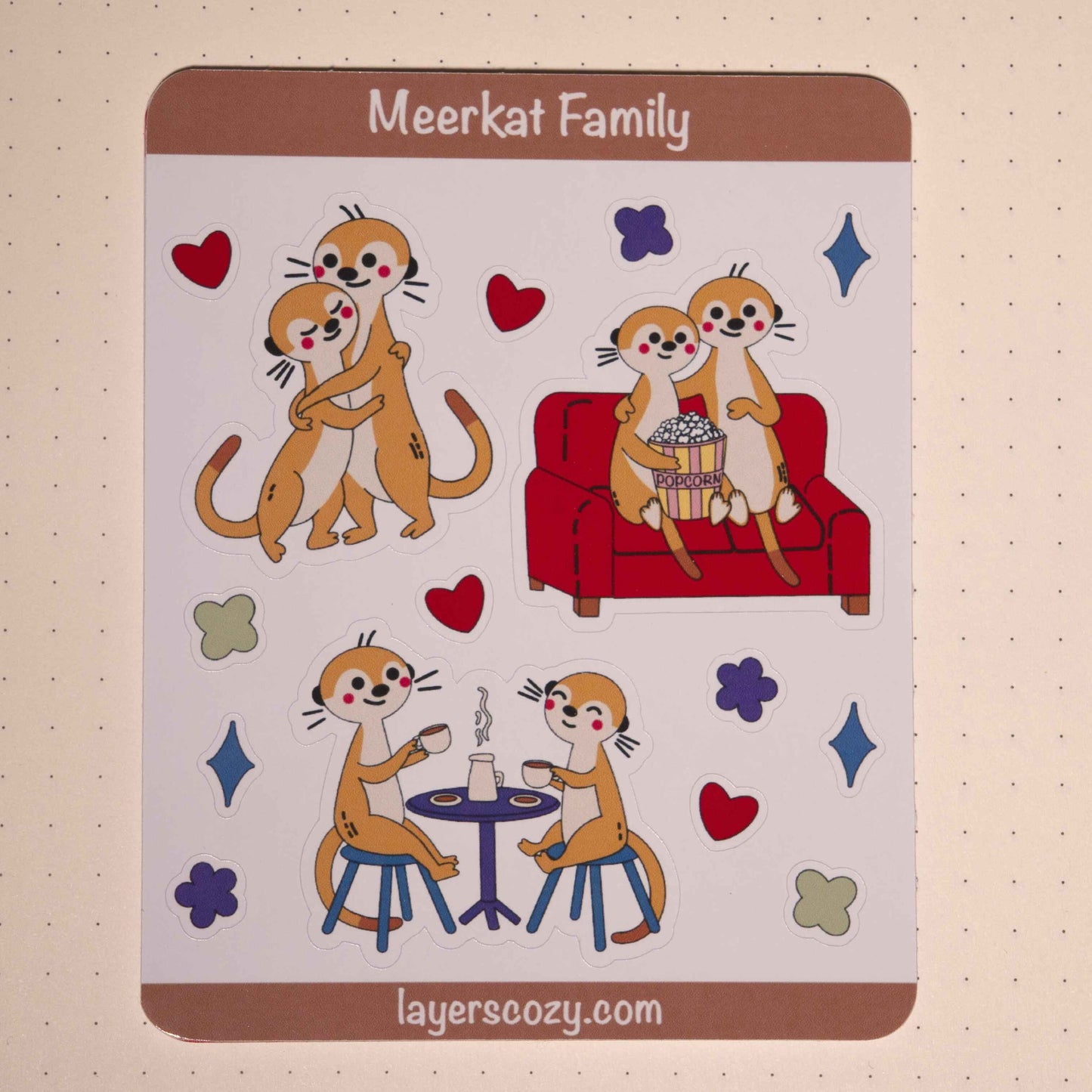 Meerkat Family Sticker Sheet